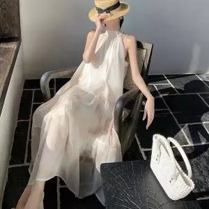 CMO45BF드벨리 백리본 동남아룩 여성 썸머 홀터넥 긴원피스_18155141_597559