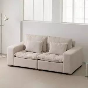 트리플 웨스턴 구스 패브릭 3인용 소파 (쿠션증정)