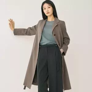 [지센] [피어로즈] 벨티드 A라인 롱 바바리코트 LFCAN902_KH