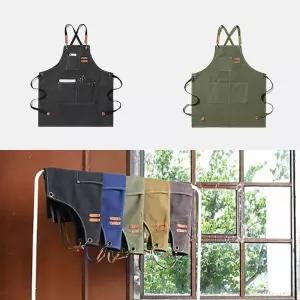 캔버스 전문가 앞치마 데님 바리스타 화방 공방/청/작업용/업소용/미술용/식당/작업/남자/미용사/H형