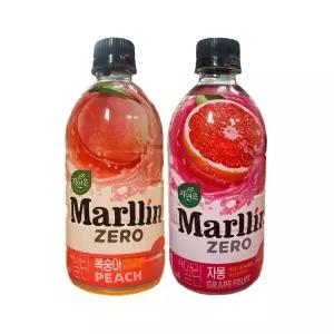 (500ml 12페트+12페트) 자연은 더말린 제로 500ml 복숭아12개+자몽12개/모임/행사/회의/탕비실/회식/과일맛