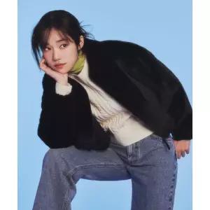 매장정품 LEE 우먼 페이크퍼 자켓 블랙 LE2403JK62BK 198992