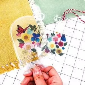 누름꽃 압화 투명 스티커 책갈피 만들기 - 호랑나비 A세트