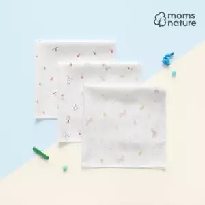 [맘스네이처] 대나무 밤부 디자인 엠보 특대형 손수건 5장