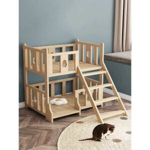 어린이집 위 아래층 어린이 낮잠 침대 돌봄반 초등학생 침대 기숙사 이단오토끼 원목 2층