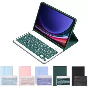 CSHINE 갤럭시탭 S10 플러스 갤럭시탭 S9 fe 플러스 일반형 블루투스 키보드 케이스 북커버