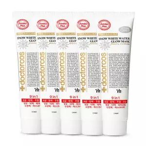 닥터코스 스노우 화이트 물광마스크 튜브형 110ml 5개 수분크림 수면팩 크림팩
