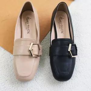 [하프클럽/]금장 버클장식 국산 빅사이즈 로퍼 단화 직장인신발