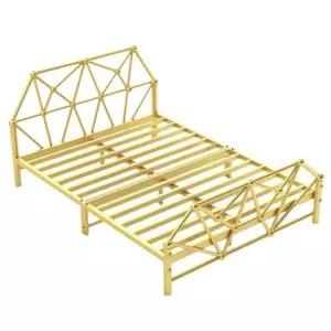 북유럽 침대프레임 조립식 철제 골드 침대틀 싱글 더블