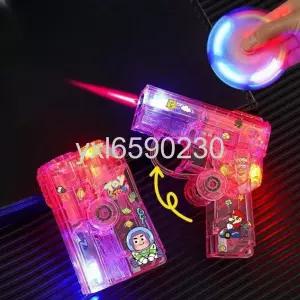  led 권총 담배 라이터 짱구 조명 usb 충전식 투명 피젯스피너