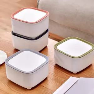 원터치 미니 휴지통/화장대/쓰레기통/화장실/주방/소형/책상위/작은/인테리어/뚜껑형/책상용/틈새/탁상용