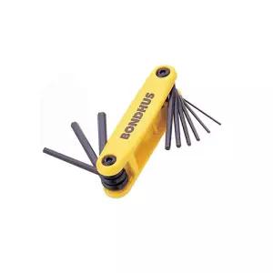 본더스 접이식 휴대용 일체형 6각 육각 렌치 9종 세트/다용도/드라이버/작업용/조립/분해/수리/정밀/만능