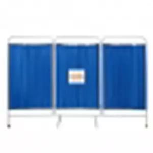 가나 칸막이(스크린) 스틸 청색 기본형(바퀴2개)+바퀴4개 2700X1720MM 3단