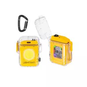 플라즈마 충전식 후레쉬 LED COB 라이터 휴대용 플라즈마 라이트 카라비너 포함