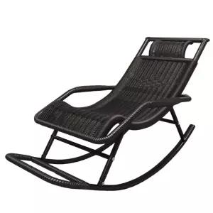 라탄 원목 엔틱 1인용 나무 실내 흔들의자 철제 거실 카페 스윙체어