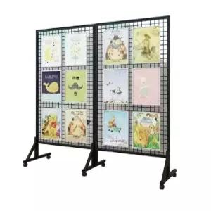 이동식 철망 스탠드 휀스 칸막이 소품 철제 매대 진열대 네트망 망 메쉬 접이식 격자 전시대 걸이 파티션