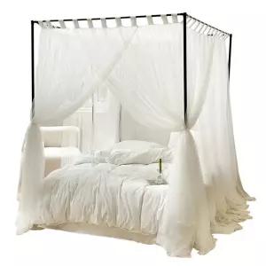사각 커튼 침대 캐노피 공주모기장 대형 모기장 궁전