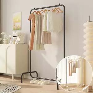 심플 이동식 스탠드 행거 선반 철제 수납 옷걸이 헹거/이동행거/매장/업소/공간활용/사무실/옷가게/의류/일