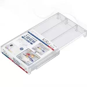 냉장실 냉동실 투명 플라스틱 정리함 와이드 수납 트레이 식품 보관 칸막이 선반