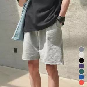 [라일리의류] Rly 숏 하프 컬러 남자 허리밴딩 반바지 추리닝바지