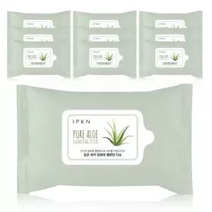 입큰 퓨어 알로에 클렌징티슈 20매 x 10개 딥클렌징플러스수분공급플러스피부진정 여행용 휴대용