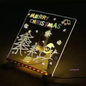 보드판 무드등 DIY LED 마카포함 형광 메모보드아크릴 무드등형 광낙서판vwx407