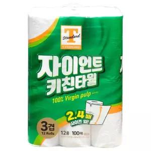 티스탠다드 자이언트 키친타올 100매 12롤 1팩