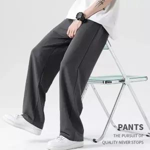 남성 와이드 슬랙스 시원한 밴딩 여름 와이드 팬츠 찰랑