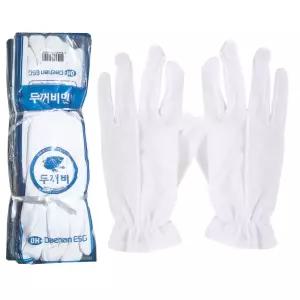 (힘찬)두꺼비 민자 면장갑 10켤례예식장 예식용 행사용 하얀 운전용