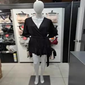 [보디가드] 섹시쿠키 쉬폰 베이직 블랙 가운SCWNA402