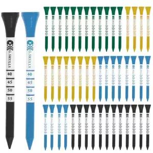 골든스컬 대나무 골프티 밤부 티꽂이 롱티 83mm 50Pcs 높이조절 4색컬러