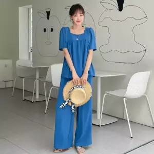 [핑크시슬리] SET/찰랑COOL 스퀘어넥 와이드 팬츠세트