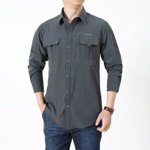 등산남방 등산복상의 등산복 남성용 난방 반팔 컬럼비아 여름등산남방 남성하이킹셔츠 블랙야크