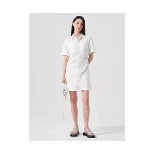 (국내매장정품) 에잇세컨즈 8SECONDS 반소매 데님 셔츠 원피스 아이보리 (114571AP60) 114571AP60 253771