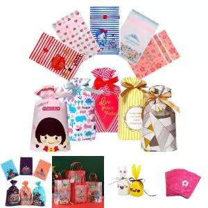 리본 선물봉투(50매)/유치원/어린이집/감사/선물/간식/선물용/봉투/캐릭터/포장용/포장/예쁜/귀여운/포장지