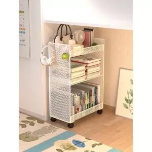 스마트 책상밑 수납선반 이동식 3단 화이트 책장 서류보관함 책꽂이 바퀴 4개회전바퀴