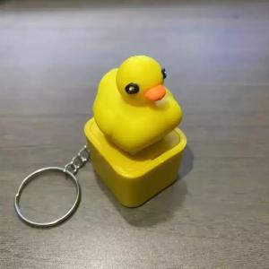 1+1 불빛나는 오리 키보드 키캡 키링 스트레스해소