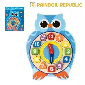 PV 부엉이 시계 놀이/교육용/가정용/시간/학습/모형/아동/공부방/방과후/공부/완구/어린이집/학교/유치원