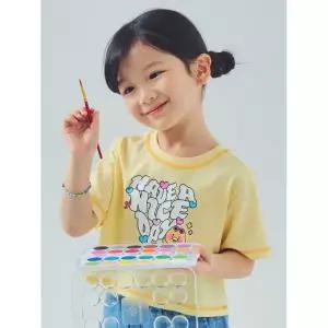 매장정품 탑텐 TOPTEN KIDS 여아) 카카오 쿨에어 코튼 크롭 반팔티_MKF2TS2804 MKF2TS2804 234032