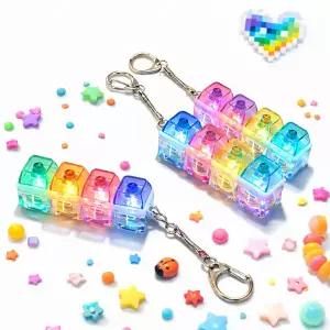 LED 4구 키캡 키링 불빛 딸각이 키보드 단체 대량 선물