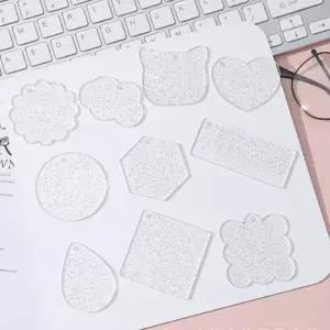 아크릴 키링 만들기 부자재 10개입 세트 구성 데코덴 키링판 행사 모임 단체수업