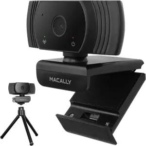 Macally 1080P 웹캠 (마이크 포함) - 가상으로 연결 유지 120° 광각 HD 30FPS USB 컴퓨터 카메라