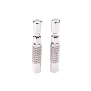 2개입 헥스 샹크 6.35mm에서 4mm로 변환 어댑터 전동 드라이버 소켓 홀더 마이크로 비트 자석 도구