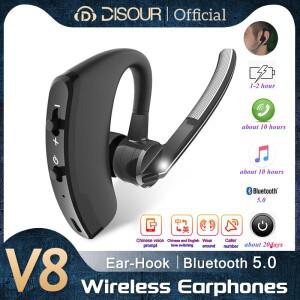 V8 블루투스 이어폰 무선 스테레오 HD 헤드폰 V9 핸즈 인 카 키트, 아이폰 용 마이크 포함   휴대폰