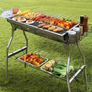 야외용 바베큐그릴 대형 캠핑용 숯불구이 스테인리스 화로