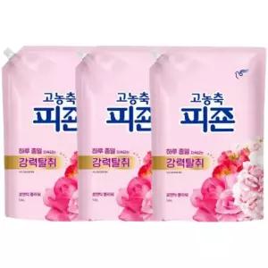 피죤 섬유유연제 로맨틱플라워 리필 1.6L 3개