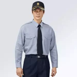 경비복 회색 와이셔츠 사계절경비셔츠 유앤미 단체복 HR-308
