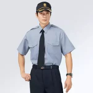 경비복 회색 와이셔츠 반소매 반팔 경비셔츠 유앤미 단체복 HR-308-3