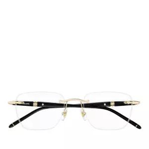 림리스 메탈 브리지 렉탱귤러 안경테 MB0346O 001 GOLD BLACK TRANSPAREN 53