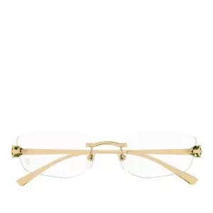 림리스 프레임 골드 안경 CT0494O 001 GOLD GOLD TRANSPARENT 55